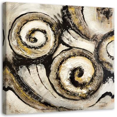 Canvas Print Abstract Spiral Beige