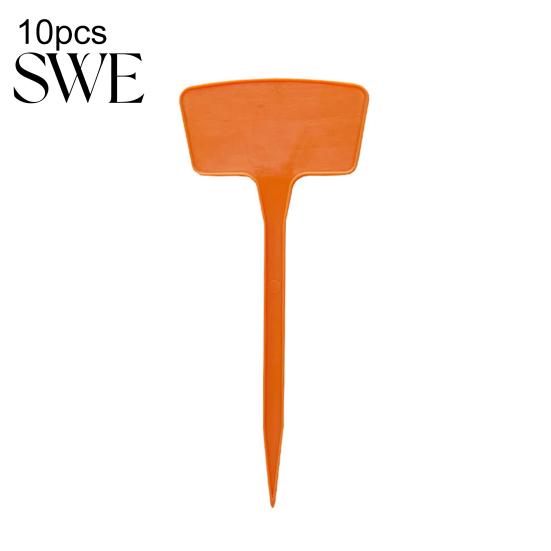 Plant Plaques 10Pcs/Set Labels Waterproof Insert Design Solid Color T-Shape Plastic Tags for Gardening
