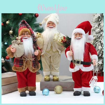Christmas Santa Figurine Standing Holiday Decor For Home Windows