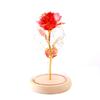 Gold Foil Rose Glass Cover Valentine's Day Immortal Flower Gift, Christmas Home Atmosphere Decoration Ornament