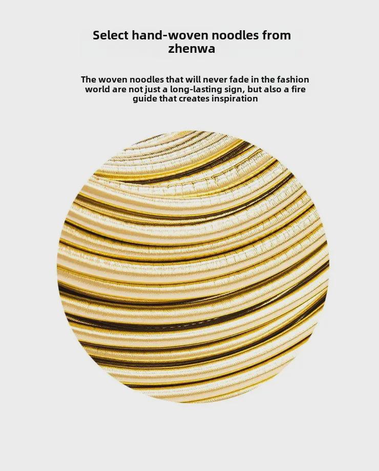 Women's Gold Hand-Woven Cloud Crossbody Bag