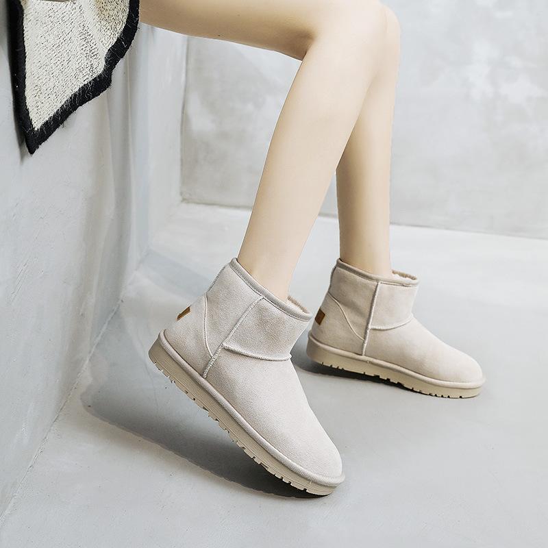 [Customized] RU111 snow boots women's winter velvet bread shoes 2025 new non-slip 5854 snow cotton short boots
