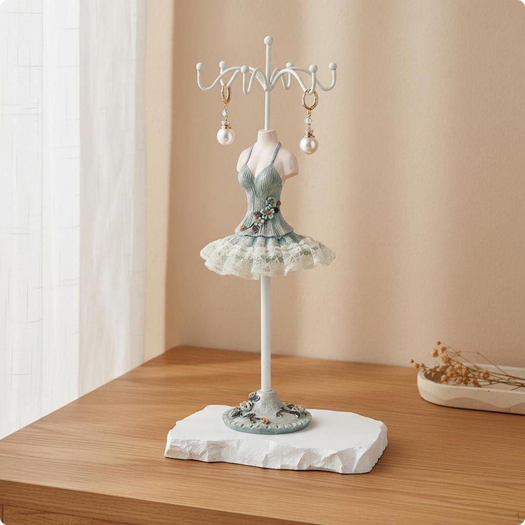 Mannequin Jewelry Stand Decorative Earring Necklace Holder Sophisticated Tree Display for
