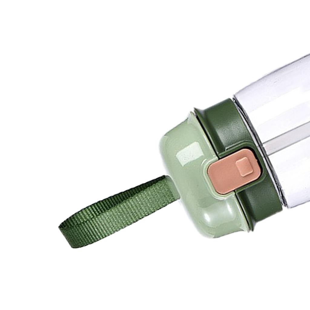 Kids Water Bottle with Straw Lid Drinking Water Bottle with Carrying Strap Marking Large Capacity