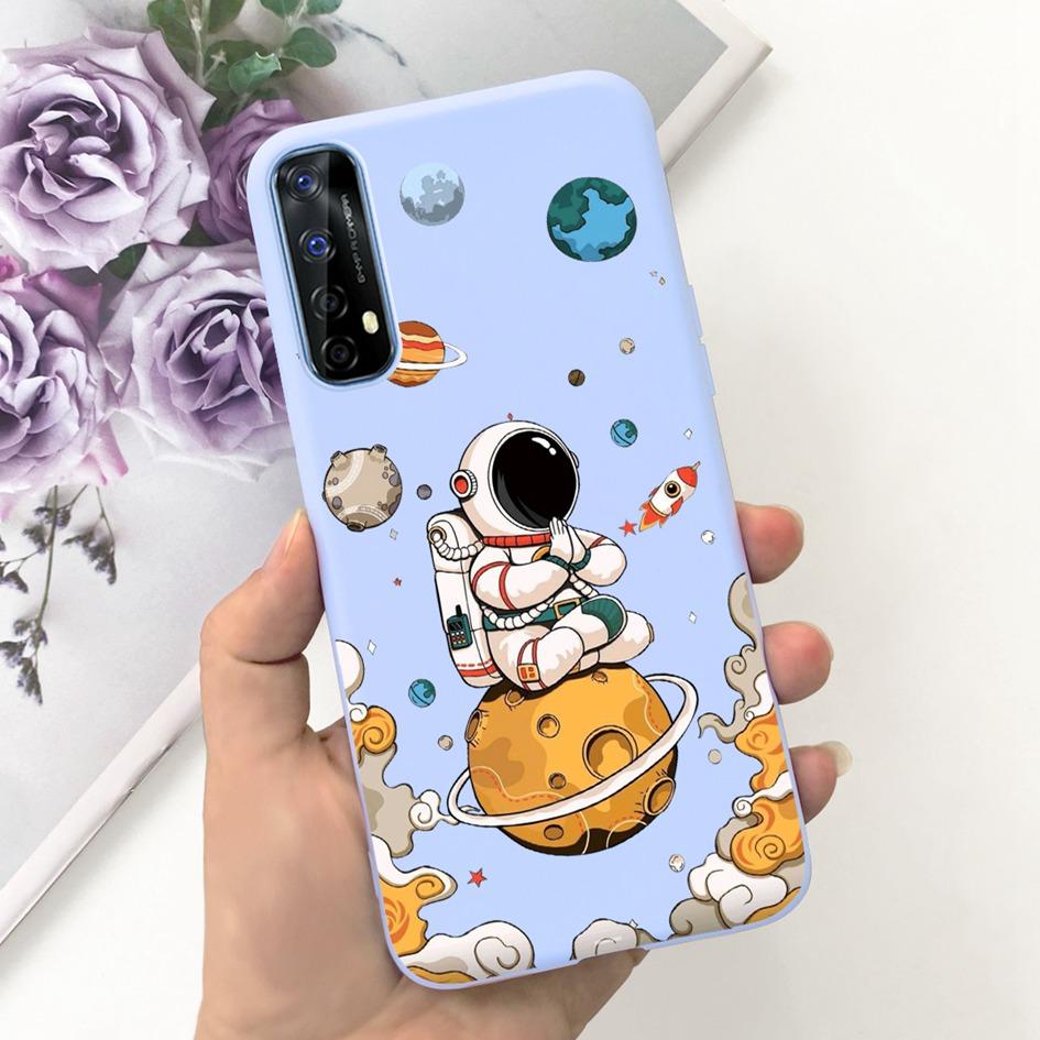 For Realme 7 Case Realme 7 5G Cover Lovely Astronaut Dinosaur Soft Silicone Funda For Realme 7 Pro RMX2170 Realme7 Protect Cover