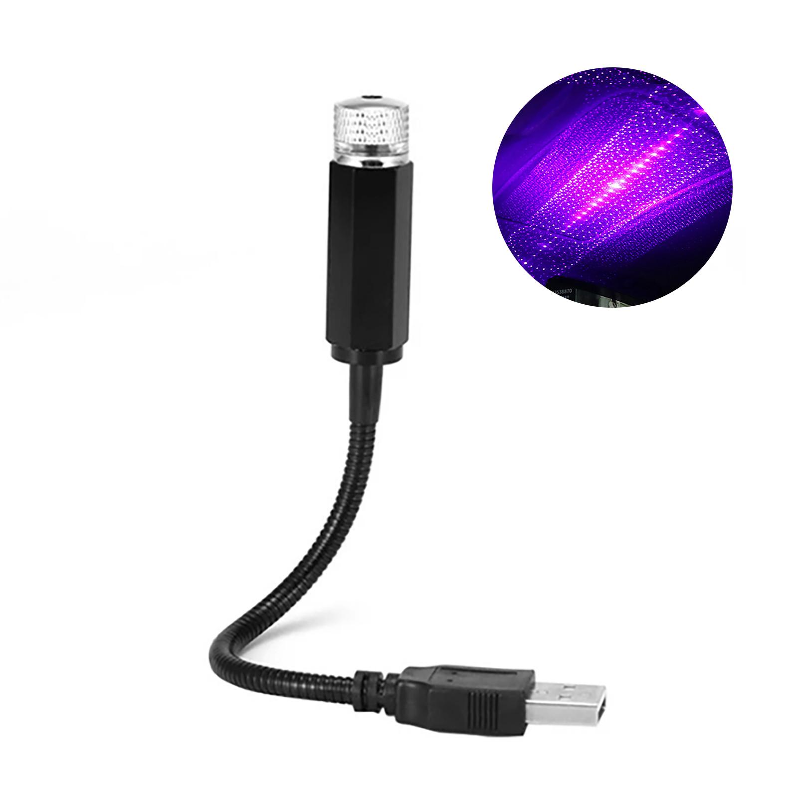 Светодиодный проектор Звездное небо Потолочный светильник Украшение автомобиля USB Внутренняя атмосферная лампа