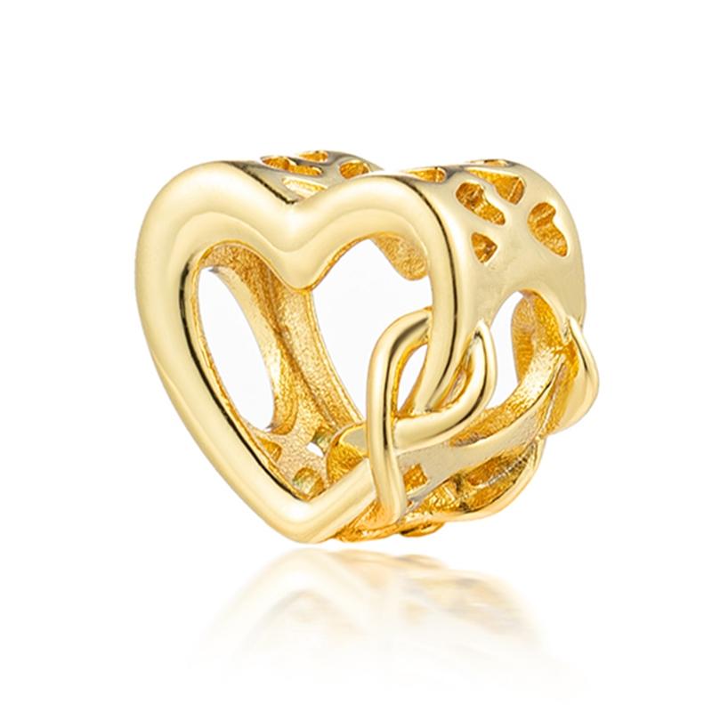 Perline Charm Oro Scintillante Pendenti Originali Europei Snake Fit Bracciale in Rame Collana Perline Per Gioielli Fai da Te Regalo Donna