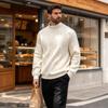 Pull en tricot pour homme Automne Hiver, Pull à col roulé court décontracté pour un usage quotidien en extérieur