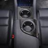 Soft Carbon Fiber Car Central Cup Holder Cover Decorate Sticker Interior Car Accessories For Porsche Taycan 2019-2025 (LHD RHD)