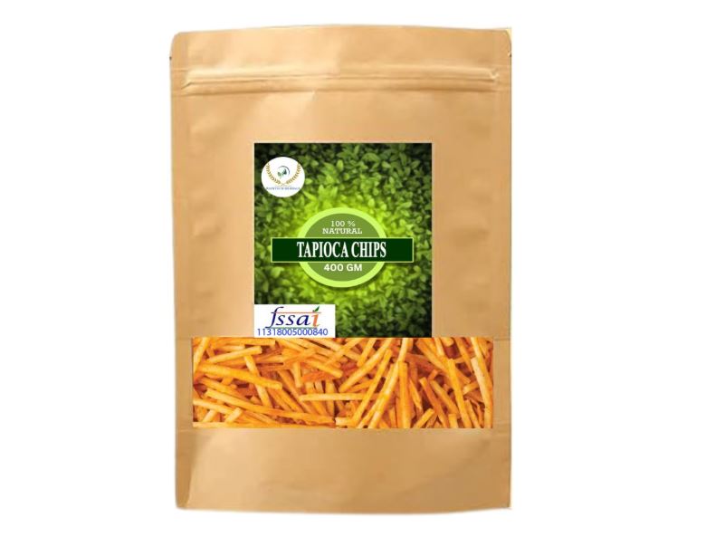 Raintech Herbals Kerala Tapioca Chips, Made in Coconut Oil, 400g
