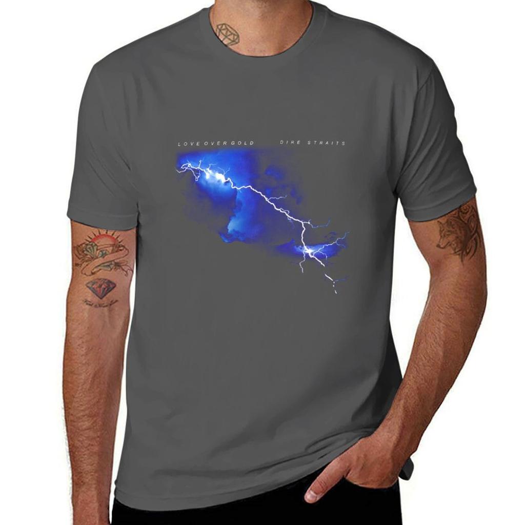 Dire Straits Love Over GoldClassic T-Shirt Korean Fashion Cotton Man T-shirts Summer Clothes Mens Graphic T-shirts Funny