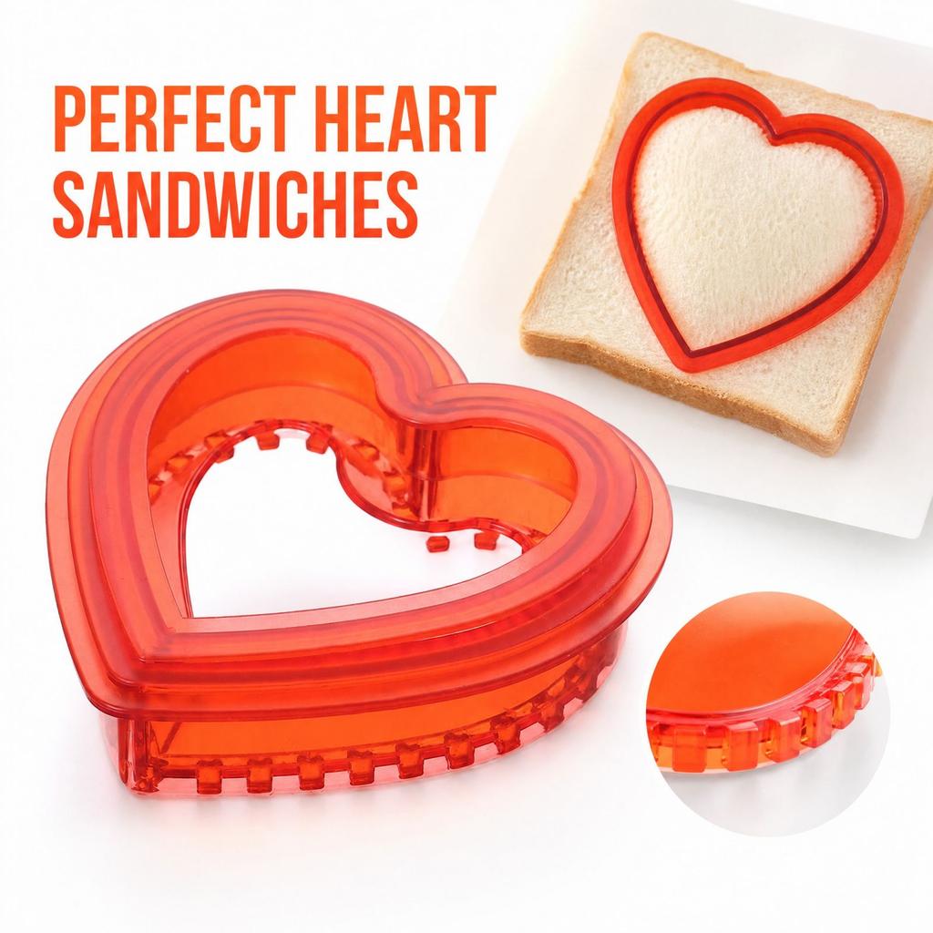 Sandwich Cutter and Sealer Set, Bread for Homemade Sandwiches, DIY Lunch Prep