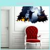 Horror 3d Wall Sticker For Halloween Haunted House Decor Waterproof Pvc For Living Room