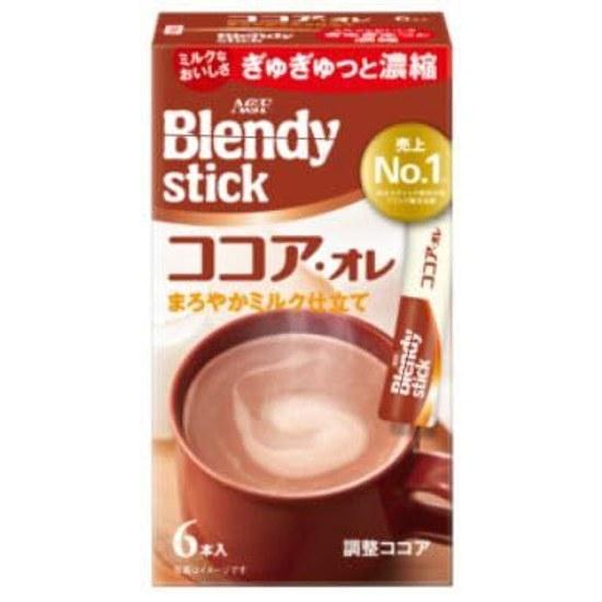Blendy Stick Cocoa Au Lait 1 box contains 6 sticks GF1 piece instant portable easy cafe
