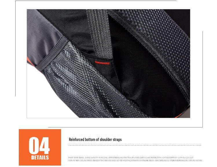 Men's Water-Resistant Lightweight Mountaineering Backpack - High Capacity, Durable, Dual-Shoulder Design for Outdoor and Casual Sports