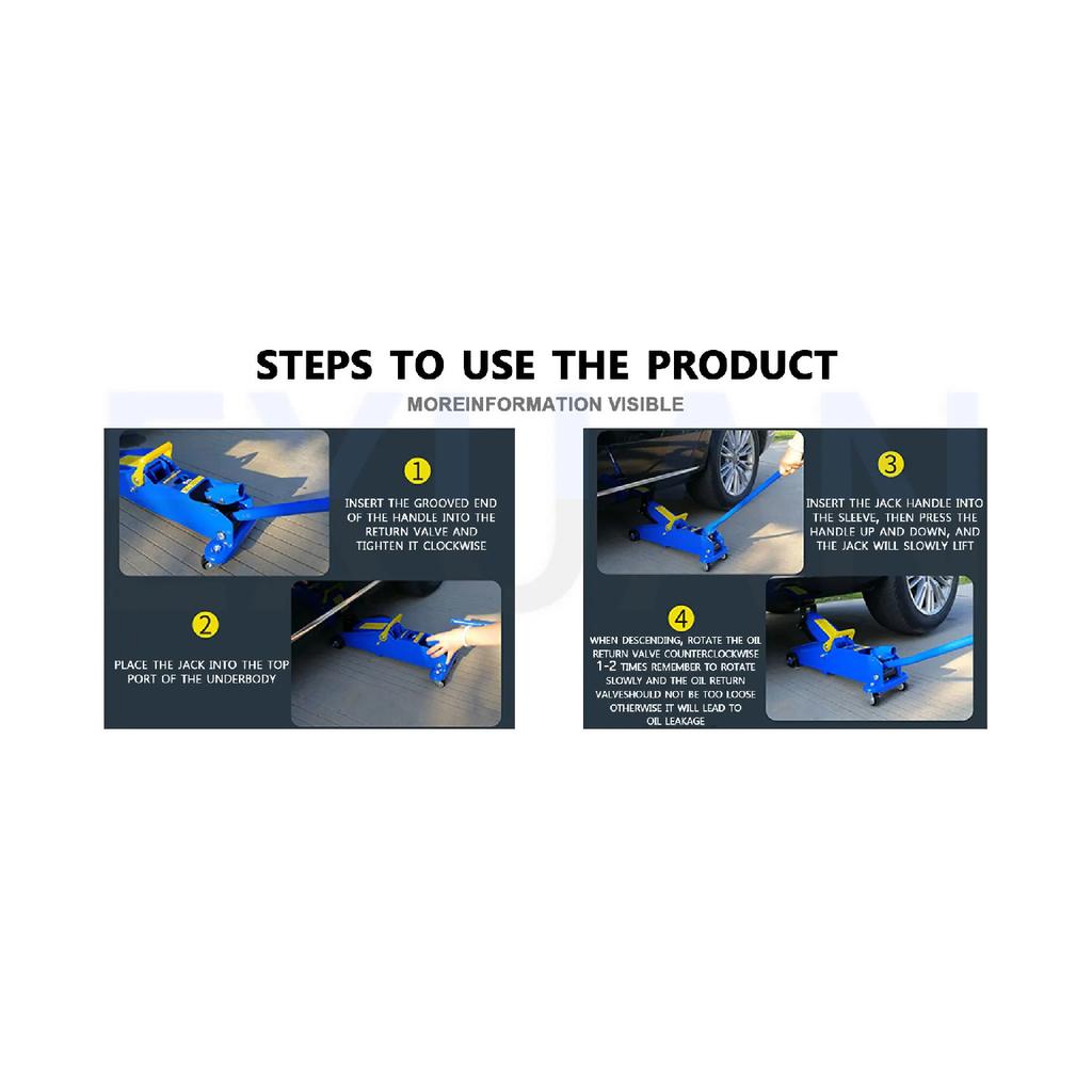 2T/2.5T/3T Horizontal Hydraulic Lifting Jack 4S Shop Lifter Auto Repair Shop Small Car Truck Tire Changing Tool Car Lifting Jack