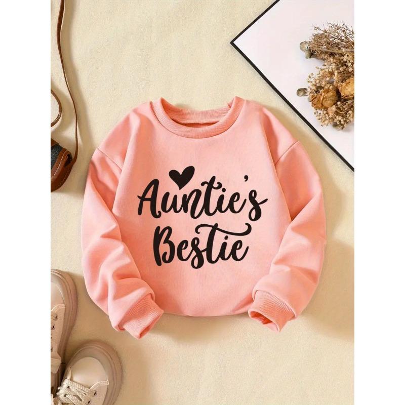 Kids SweatshirtCreative Letter Pattern Stylish Casual Round-Neck Sweatshirt, Perfect for Everyday Parties, Vacations, And Gifts