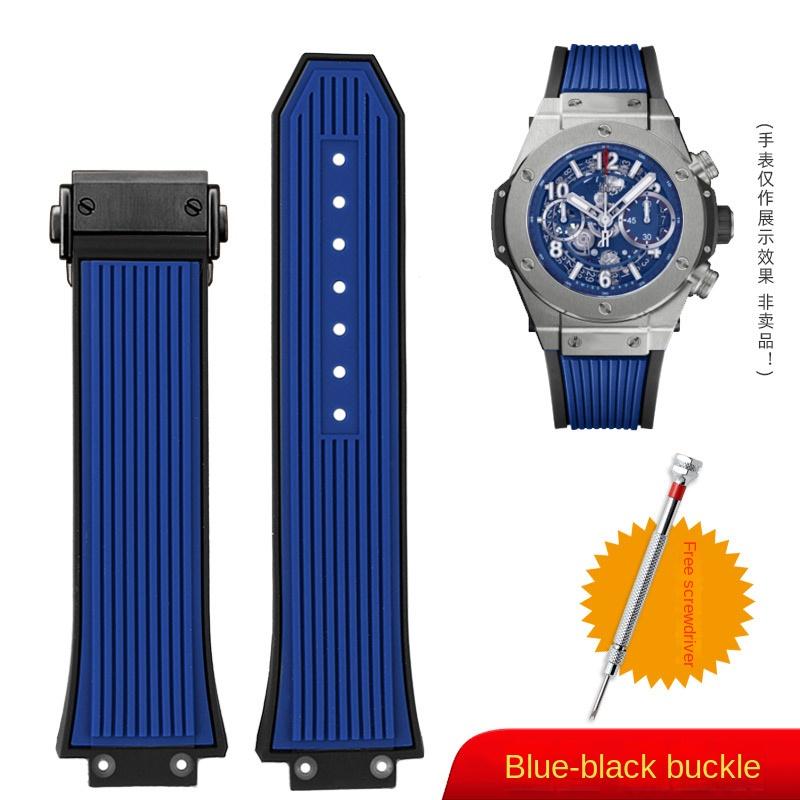 Gummi-Uhrenarmband für HUBLOT BIG BANG 441 Classic Fusion Band Herren-Uhrenarmband 27*17mm Konvexer Anschluss Uhrband Für Männer Werkzeug senden