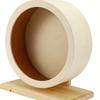 Silent Wooden Hamster Exercise Wheel With Stable Bracket - Ideal For Small Pets Like Hamsters and Guinea Pigs