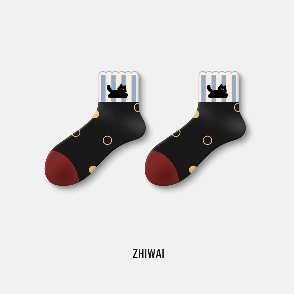 Women's Cute Animal Cartoon Socks - Summer Thin, Spring/Autumn Short Convex Design, Fun and Comfortable Boneless Style