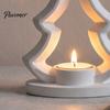 Seasonal Home Decoration Christmas Tree Candle Holder, 3D Printed Tealight Stand, Rustic Minimalist Festive Accessory Farmhouse Dining Table