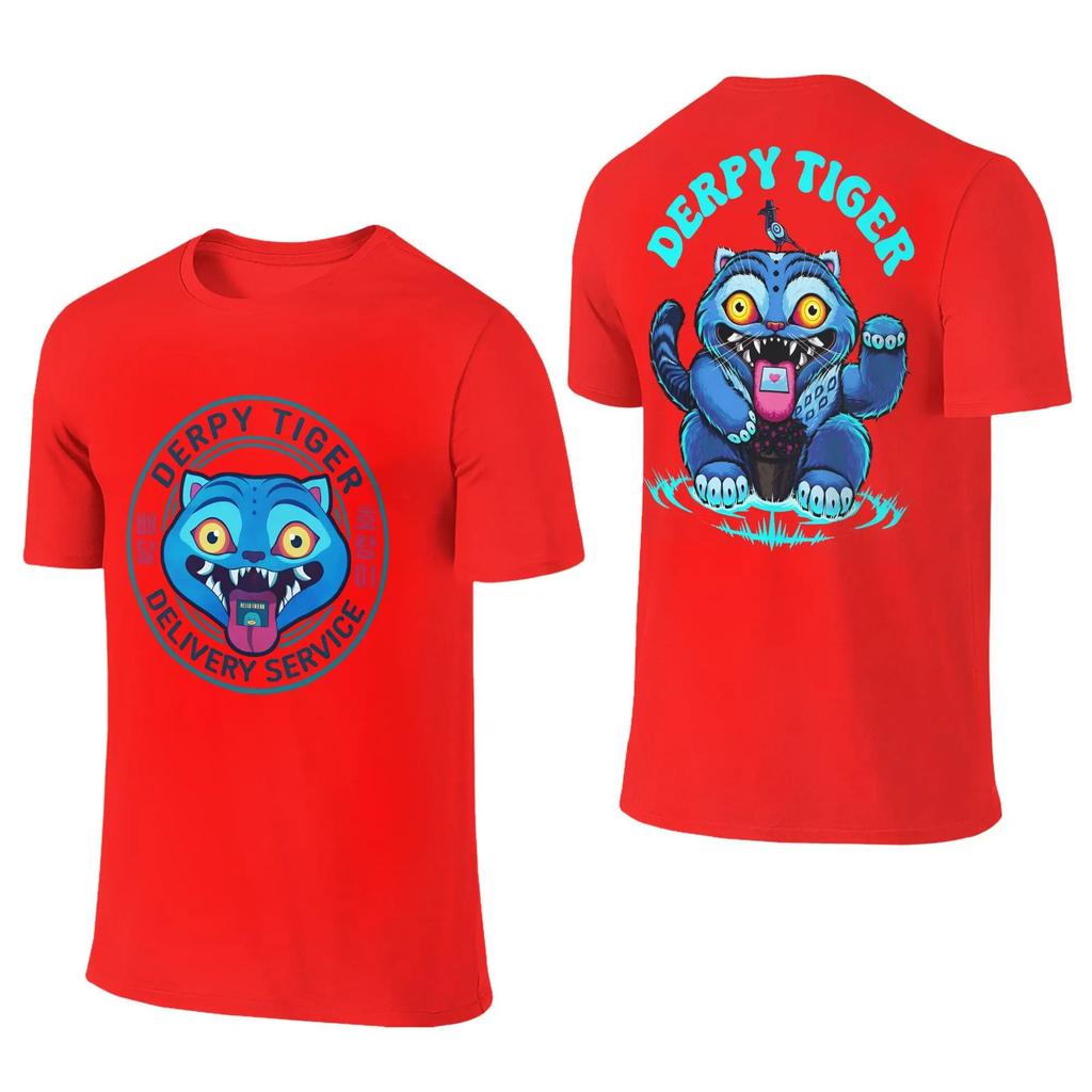 KPop Demon Hunters T-Shirt Adult Derpy Tiger Streetwear Print Cotton T-Shirts Summer O-Neck Harajuku Tees Custom Big Size Tops