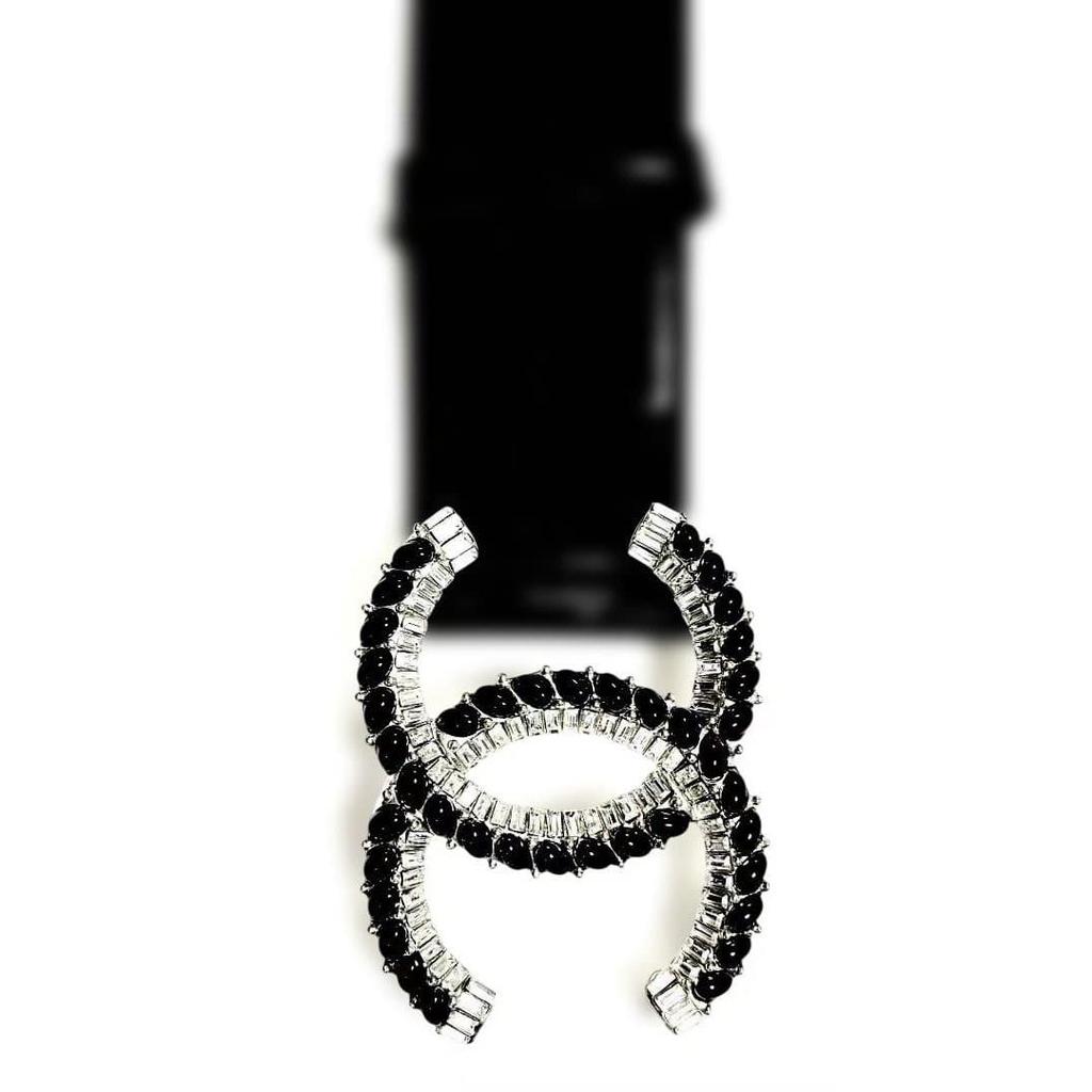Used CHANEL Coco Mark Bijou Rhinestone Enamel Belt