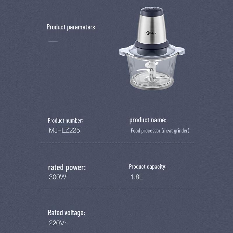 Midea Electric Home Meat Grinder CN plug (adapter included)