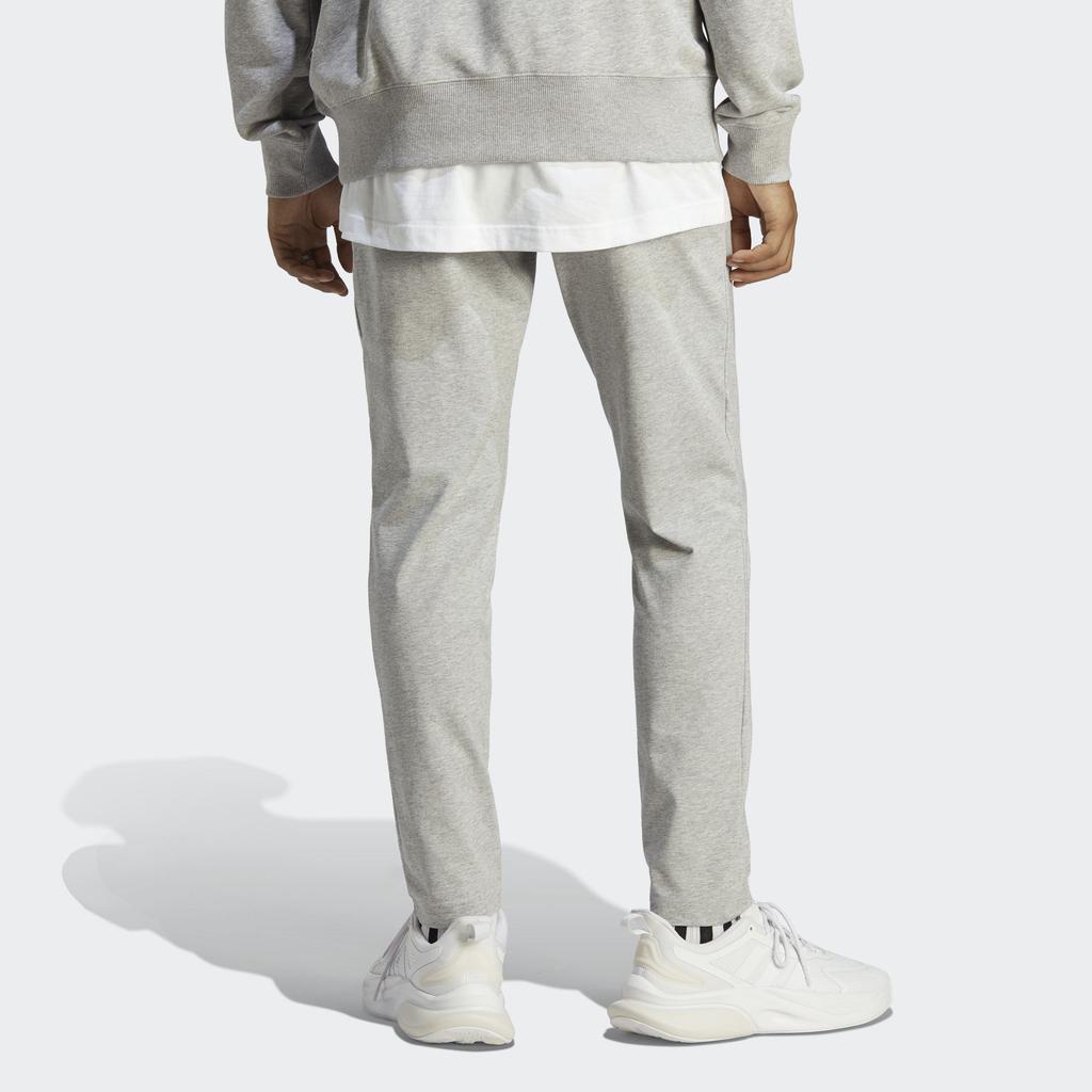 Adidas Essentials Solid Color Logo Print Joggers Men Bottoms Gray IC9411