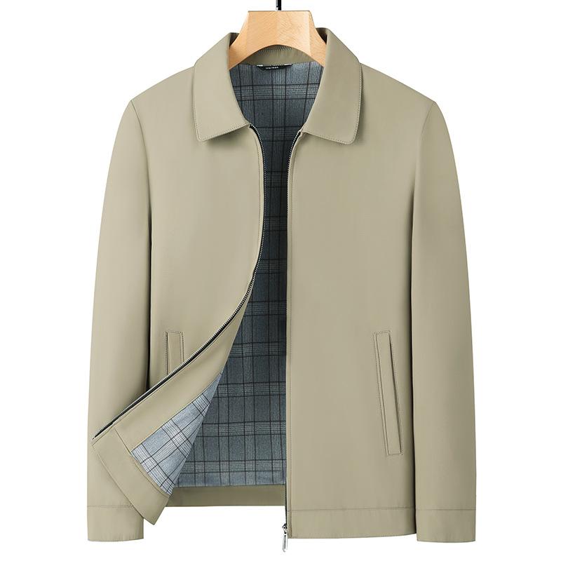 Autumn New Casual Jacket Men's Middle-aged and Elderly Executive Jacket Men's Clothing