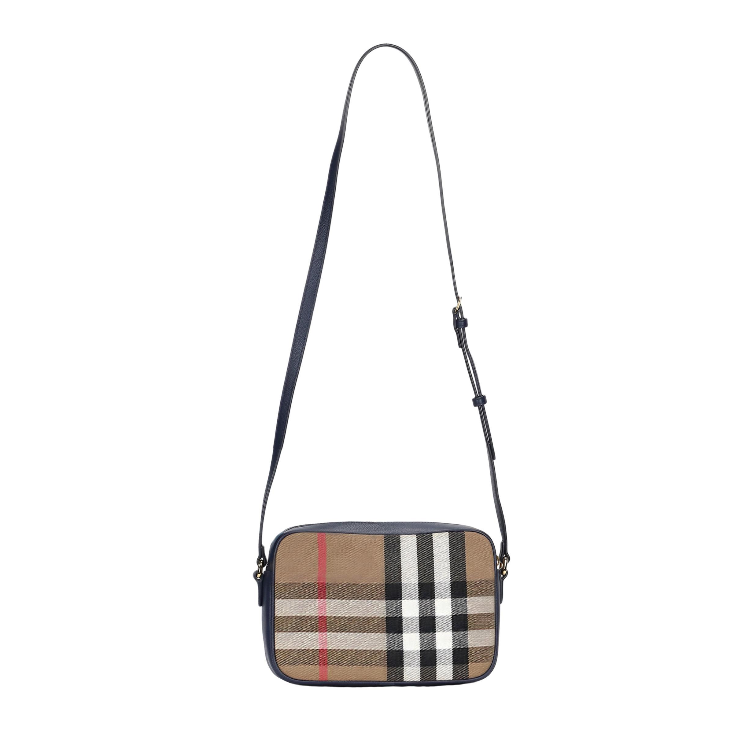 

Burberry Класична Клітка Кольорові Блоки Застібка-Блискавка Шкіряна Сумка Крос-боді На Плече Унісекс Сумки Березово-коричневий 80844961 Basic Set (Bag+Dust Bag)