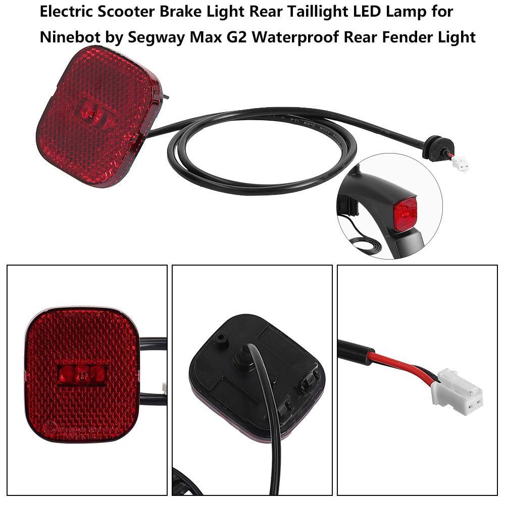 Waterproof Rear Taillight Red Rear Fender Light Parts New LED Lamp for Ninebot by Segway Max G2