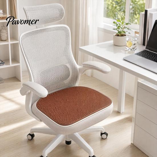 Breathable Chair Pad Handwoven Rattan Seat Cushion, Summer Square Mat, Anti-slip Cooling Cushion Sitting for Dining & Office Chairs Durable Woven