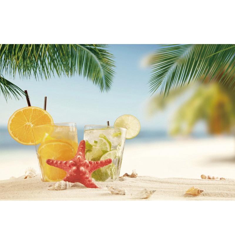 Decorazione Sfondo Spiaggia Tropicale Conchiglia Stella Marina Vacanza Estiva Per Festa in Piscina Sfondi Per Fotografie