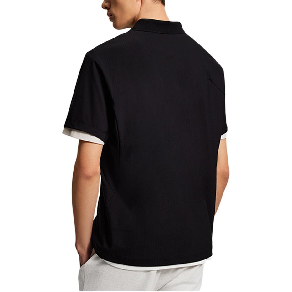 Li Ning Wade Collection Polo Shirts Men's Black Polo Collar Moderate Other APLU015-1
