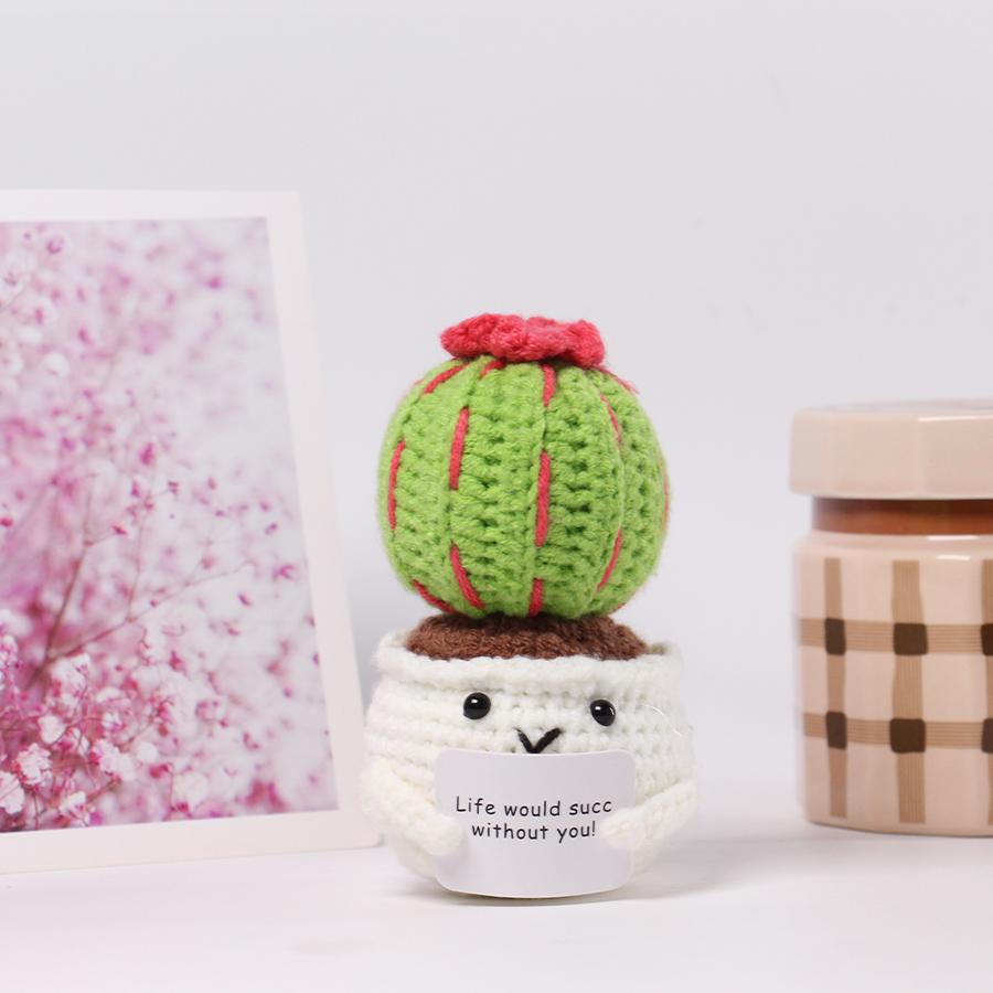 33 Styles Crochet potted tabletop Words of encouragement forget-me-not crochet orange convolia heart-warming ornament