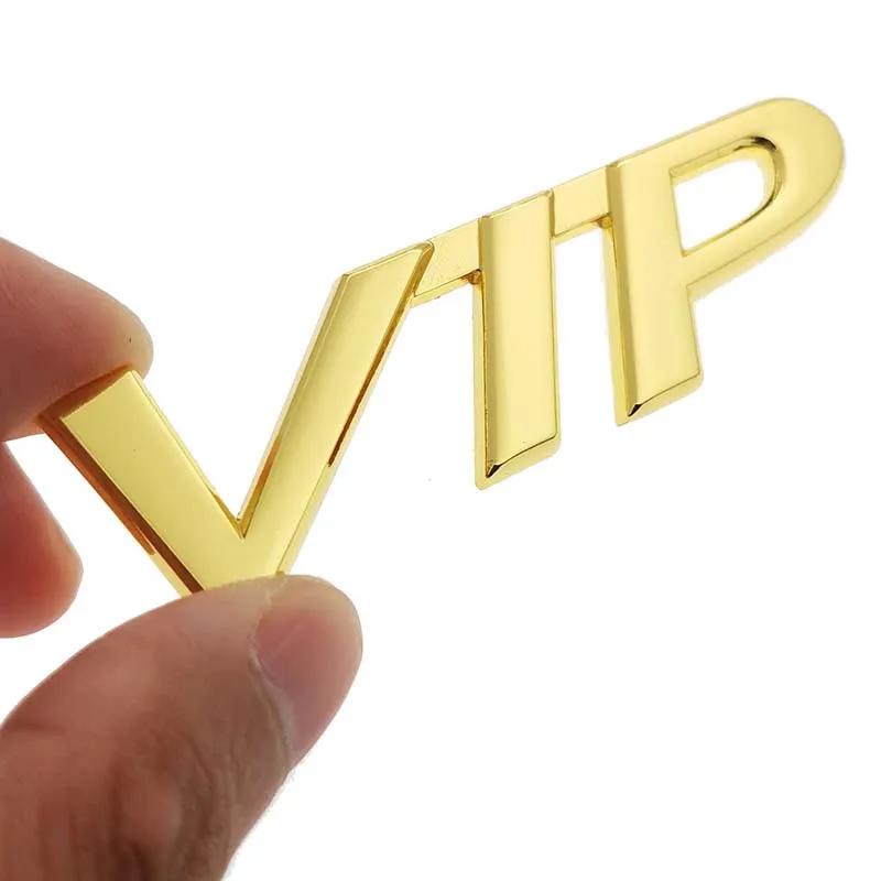1pcs Car 3D Metal VIP Emblem Badge Decal Car Sticker for Teana Peugeot Bmw KIA MAZDA TOYOTA HONDA Car Side Decoration FK1
