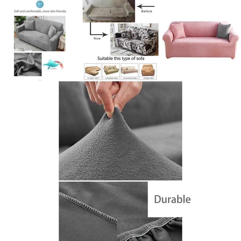 Elegant Elasticity Sofa Cover Soft Flannel Couch Cover For Stylish Home Dcor