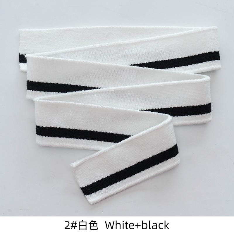 3.5*80CM High Stretch Knitted Rib Cotton Fabric T-shirt Neckline Elastic Collar Cuffs Trim For Clothing Accessories FabricTJ0510