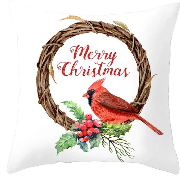 Christmas Decoration Cushion Cover for Sofa Livingroom Throw Pillow Cover % Polyester Resuable Pillow Case Drop Shipping