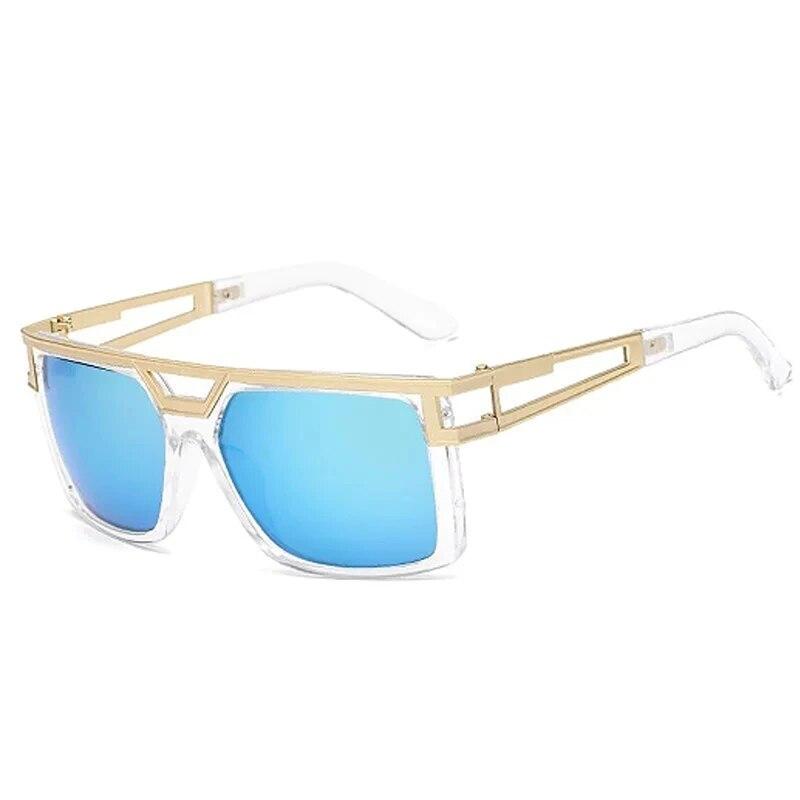 Large-frame New Metal Double-beam Men In Europe And The United States Large-frame Eyebrow Sunglasses