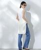 Nano Universe Sweat Sleeveless Size Anti-Soaked (R) Stain-Resistant T-Shirt, Women's, M, 030, White, 669-5124302