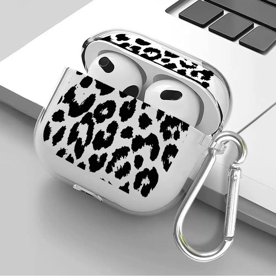 Clear Earphone Cases Cover Case For Airpods 1 Pro3 3 4 Pro Pro2 2 Leopard Fashion Spots