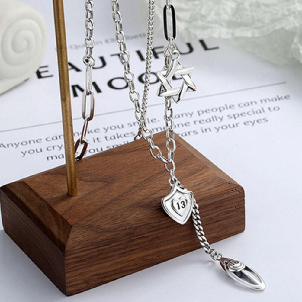 925 Sterling Silver Necklace Popping Smile Star N329 Smile Necklace