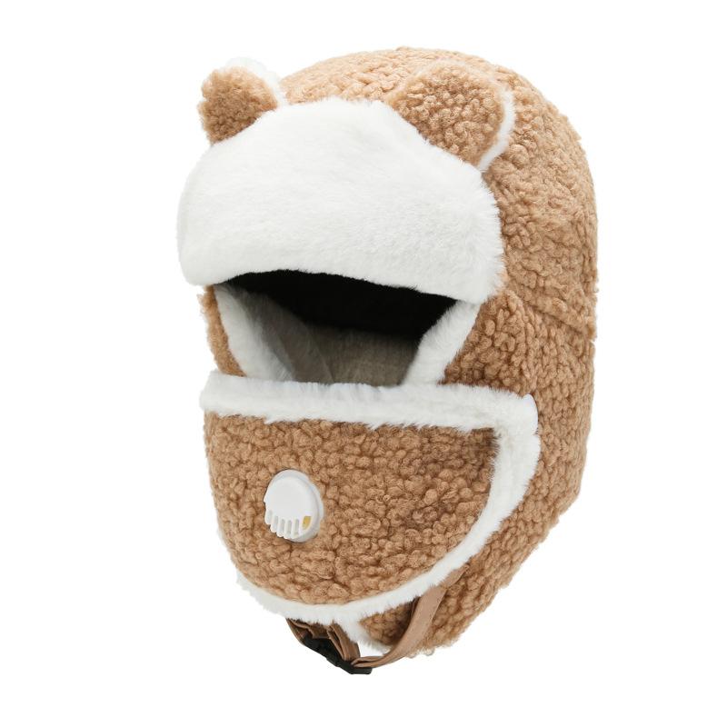 Winter Ladies Cute Plus Velvet Warm Trendy Lei Feng Hat Winter Riding Cold Ear Protection Cotton Hat