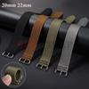 20mm 22mm Ribbed Nylon Watch Band Comfortable Watch Straps Loop Military Washable Blet for Men Women Watchbands Accessories