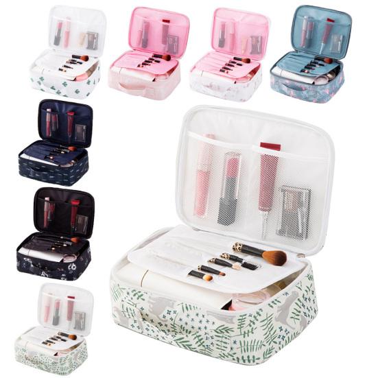 Portable Travel Waterproof Flower Flamingo Cosmetic Bag Mini Wash Pouch Handbag