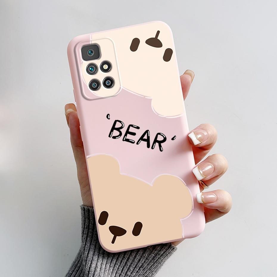 For Xiaomi Redmi 10 Prime 2022 Case Cute Bear Cartoon Shockproof TPU Cover For Xiaomi Redmi 10 Phone Case Redmi10 2022 Soft Capa