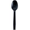 Disposable Individually Spoons, 16cm, Black, Wrapped, 100-Pack (200818)