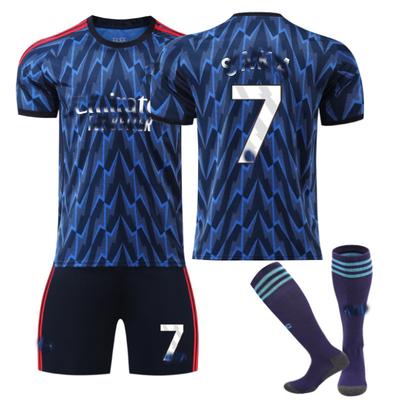 Teens Kids Adults Football Kits Sport Training Jersey Set with Socks 25/26 Arsenal Away #7 Bukayo Saka